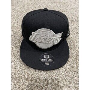 NEW Los Angeles Lakers Hat Men Black LA Cap Embroidered Ultra Game Snapback